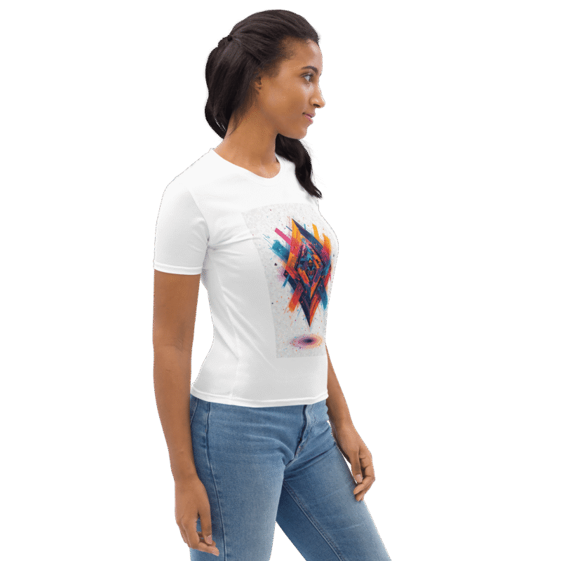 Geometric Dimensions: Stylish Women's Graphic T-Shirt - Image 2