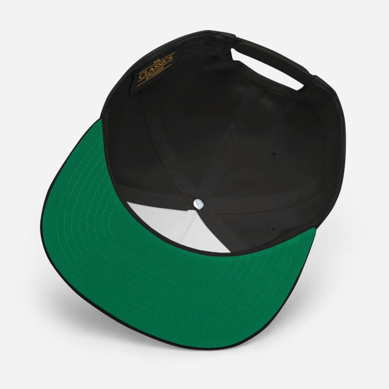 Rap King Star Flat Bill Cap - Hip Hop Royalty with Premium Embroidery & Bold Green Undervisor! - Image 2