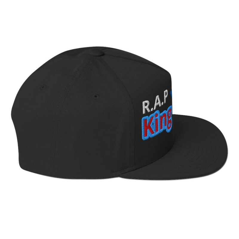 Rap King Star Flat Bill Cap - Hip Hop Royalty with Premium Embroidery & Bold Green Undervisor! - Image 6