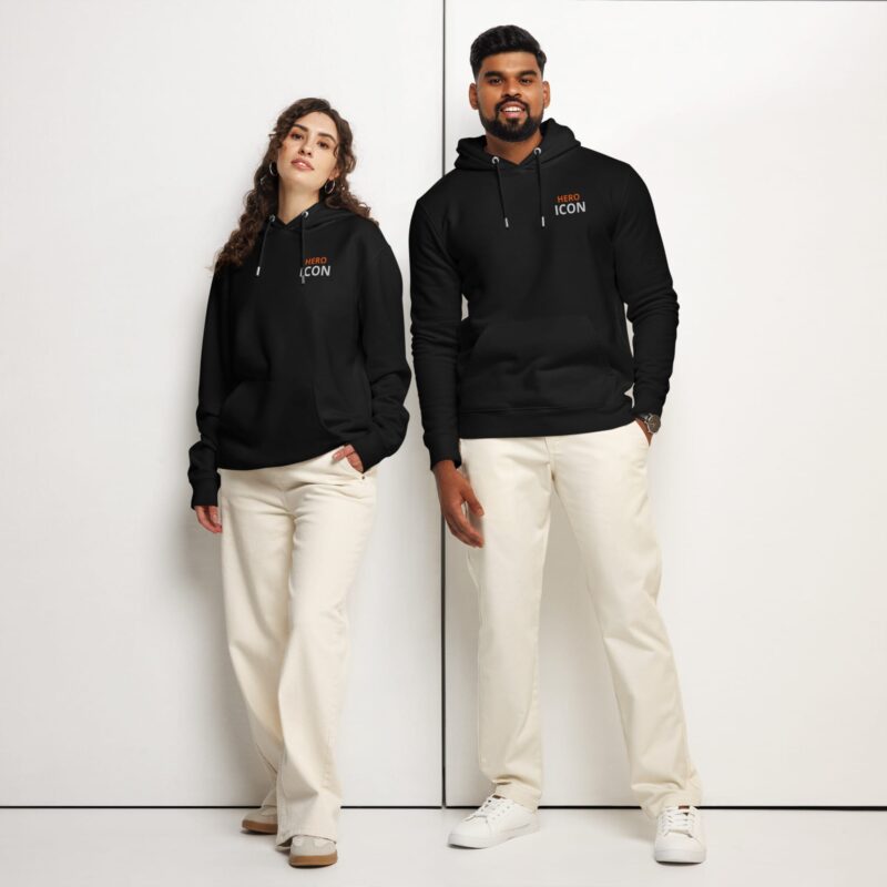 Boss Red Embroidered Hoodie - Unisex Organic Essential Hoodie | Eco-Friendly Streetwear - Image 20
