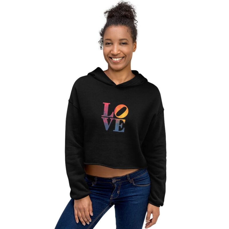 Crop Hoodie - "Love" Design - Image 2