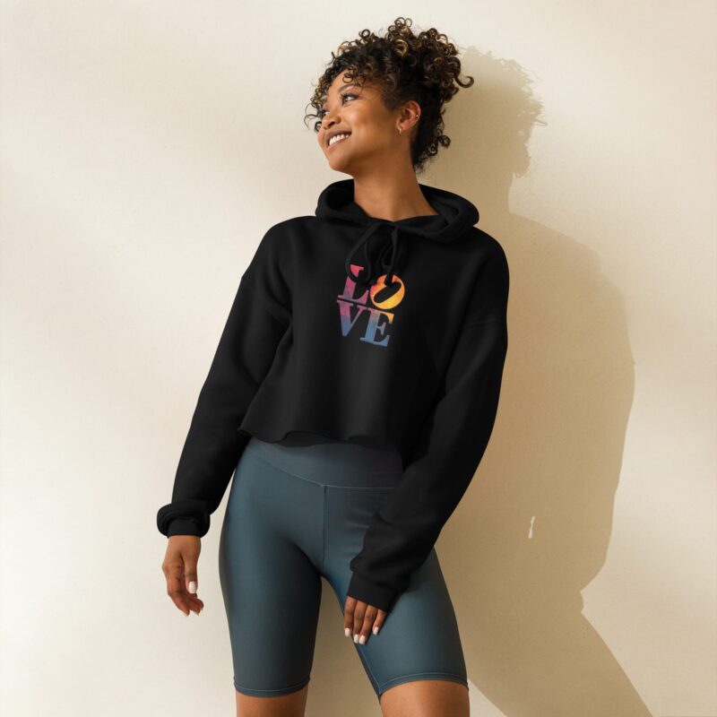 Crop Hoodie - "Love" Design - Image 3