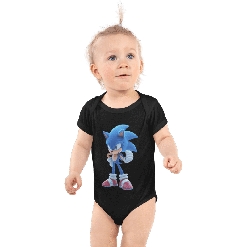 Sonic Baby Bodysuit – Soft & Easy-Snap Onesie for Gamers - Image 2