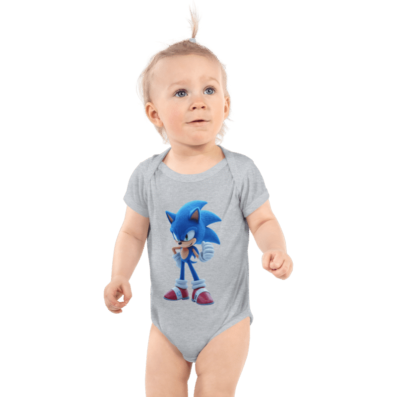 Sonic Baby Bodysuit – Soft & Easy-Snap Onesie for Gamers - Image 3