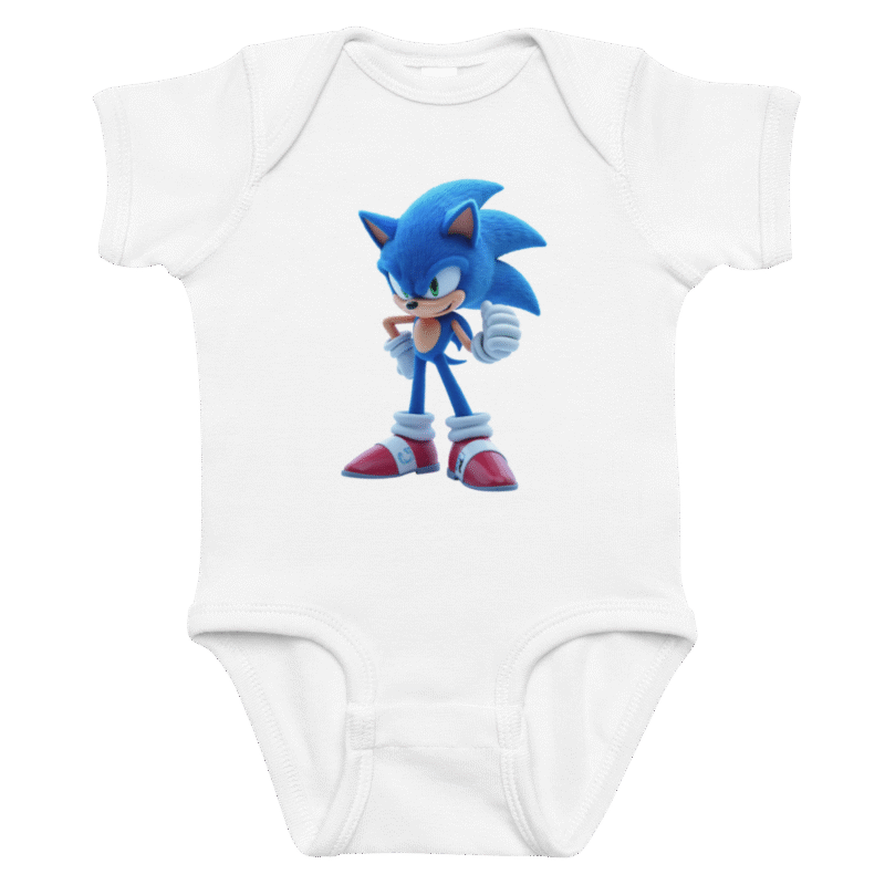 Sonic Baby Bodysuit – Soft & Easy-Snap Onesie for Gamers - Image 7