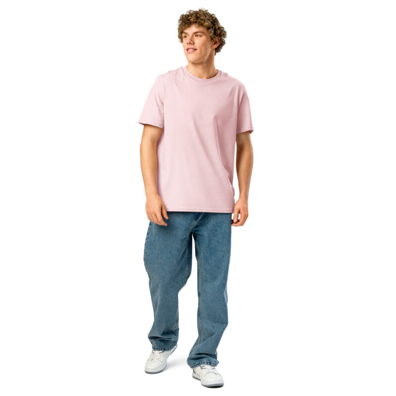 Unisex organic ribbed neck t-shirt - Image 17