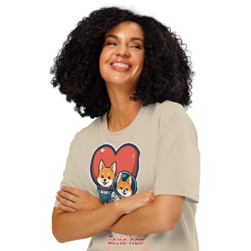 Unisex organic ribbed neck t-shirt - Image 4