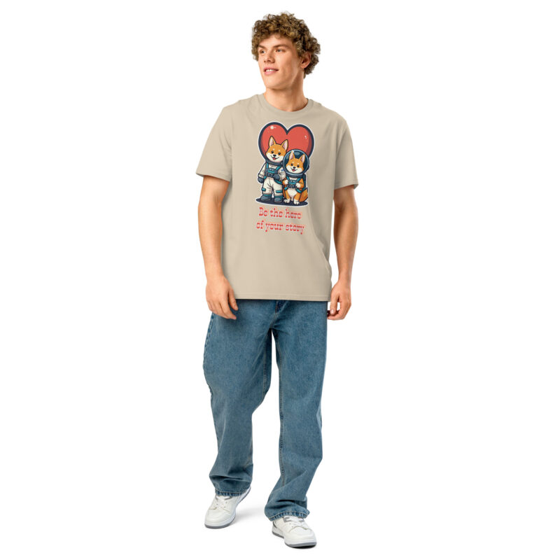 Unisex organic ribbed neck t-shirt - Image 2