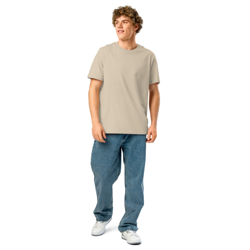 Unisex organic ribbed neck t-shirt - Image 11