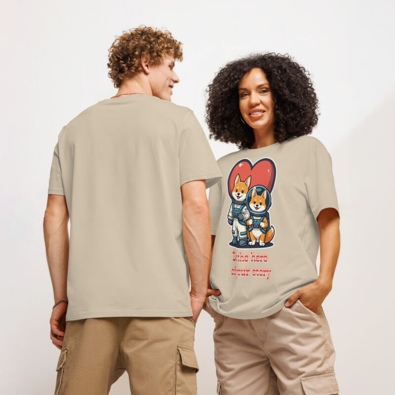 Unisex organic ribbed neck t-shirt - Image 8