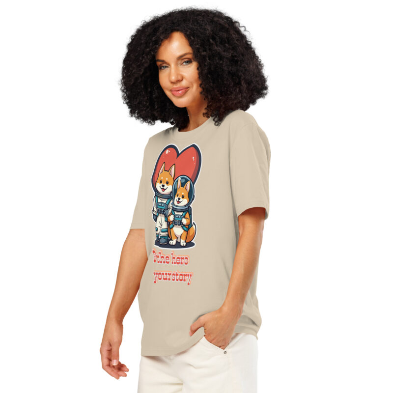 Unisex organic ribbed neck t-shirt - Image 6