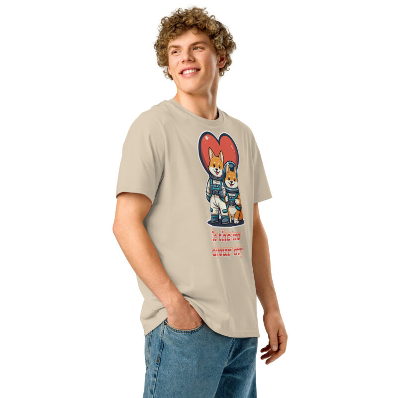 Unisex organic ribbed neck t-shirt - Image 5