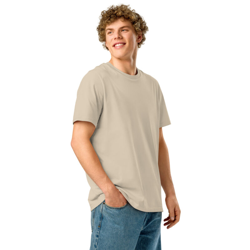 Unisex organic ribbed neck t-shirt - Image 10