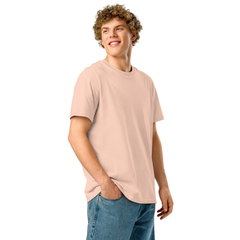 Unisex organic ribbed neck t-shirt - Image 13