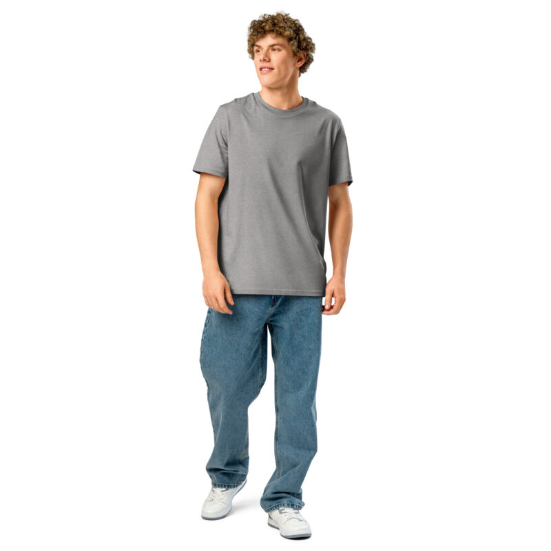 Unisex organic ribbed neck t-shirt - Image 8