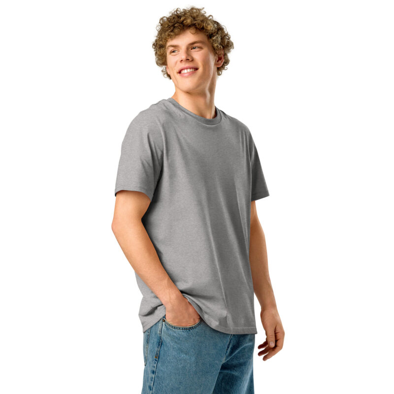 Unisex organic ribbed neck t-shirt - Image 7
