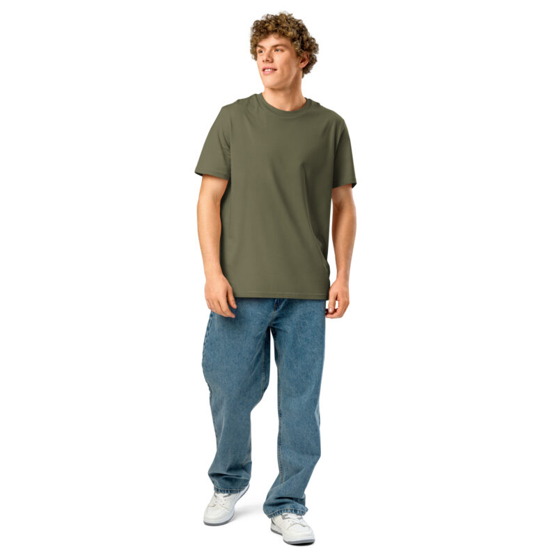 Unisex organic ribbed neck t-shirt - Image 5