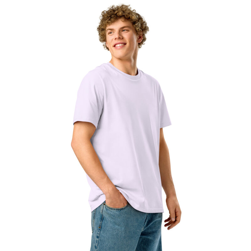 Unisex organic ribbed neck t-shirt - Image 19