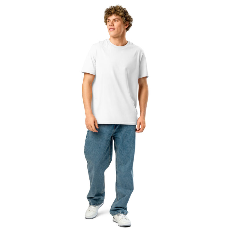 Unisex organic ribbed neck t-shirt - Image 23