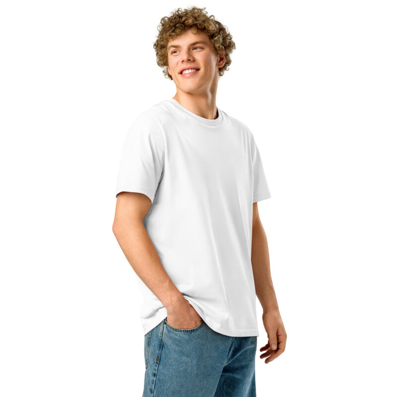 Unisex organic ribbed neck t-shirt - Image 22