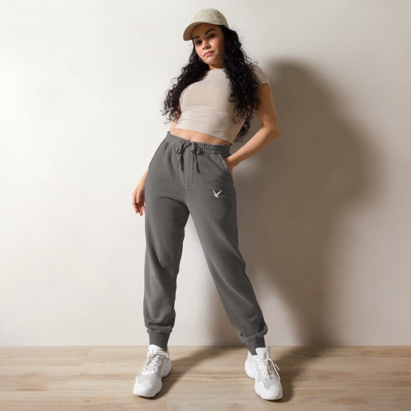 Unisex Relaxed Fit Pigment-Dyed Sweatpants with Unique Shade - Image 3
