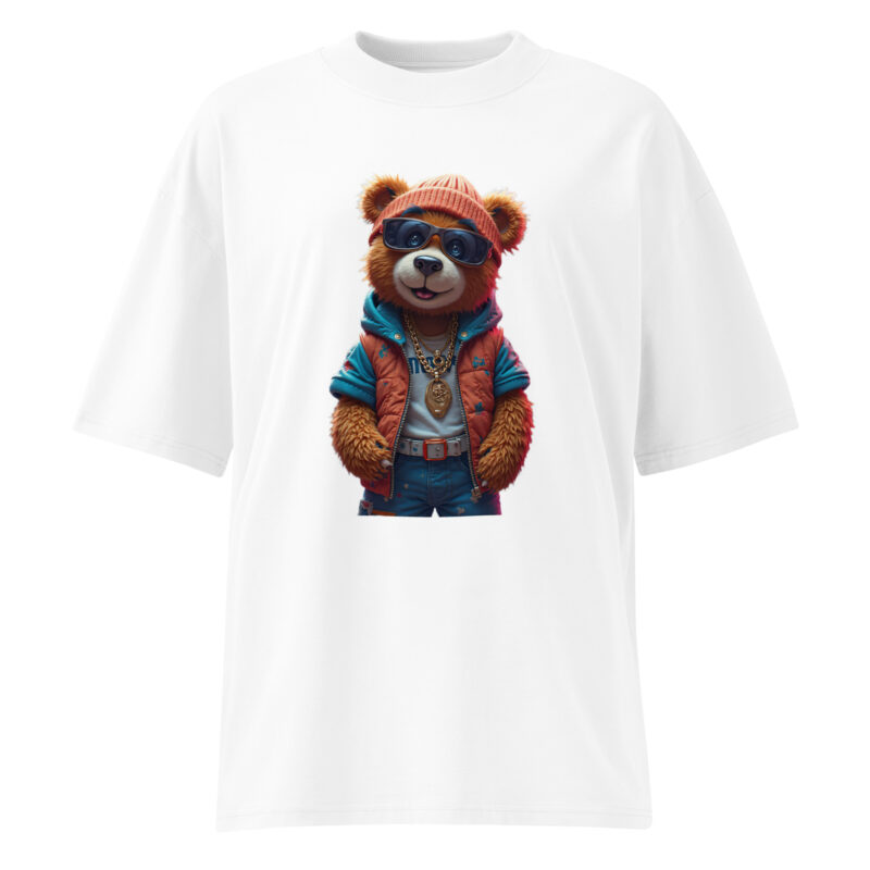 Unisex organic oversized high neck t-shirt - Image 3